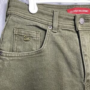 Gloria Vanderbilt Jeans Womens 8 Green Denim High Rise Mom Comfort 27x30 Y2K
